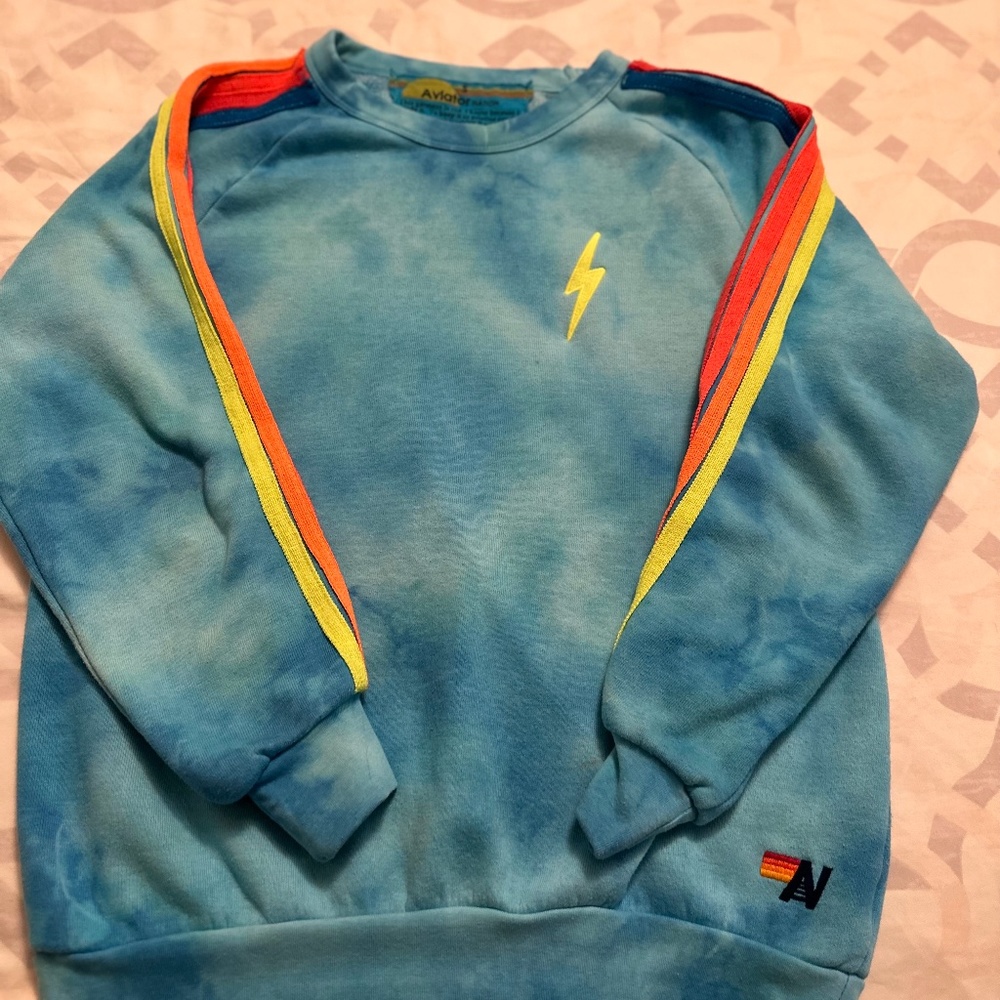 Aviator Nation Blue Crewneck Sz Small